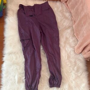 Plum Cargo Jogger Pants